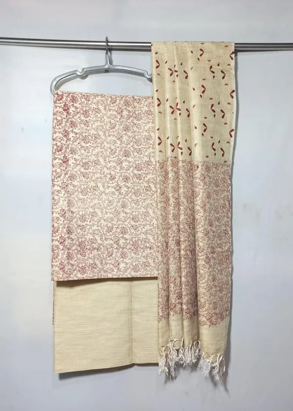 Maroon_Pure_Handloom_Cotton_Silk_Handcrafted_Screen_Print_Unstitched_Salwar_Suit_Dress_Material_With_Dupatta_For_Women