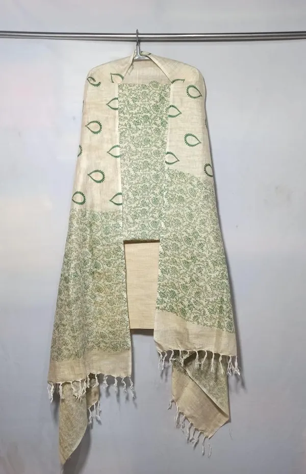 Green_Pure_Handloom_Cotton_Silk_Handcrafted_Screen_Print_Unstitched_Salwar_Suit_Dress_Material_With_Dupatta_For_Women