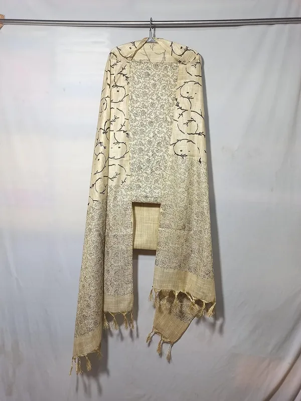 Black_Pure_Handloom_Cotton_Silk_Handcrafted_Screen_Print_Unstitched_Salwar_Suit_Dress_Material_With_Dupatta_For_Women