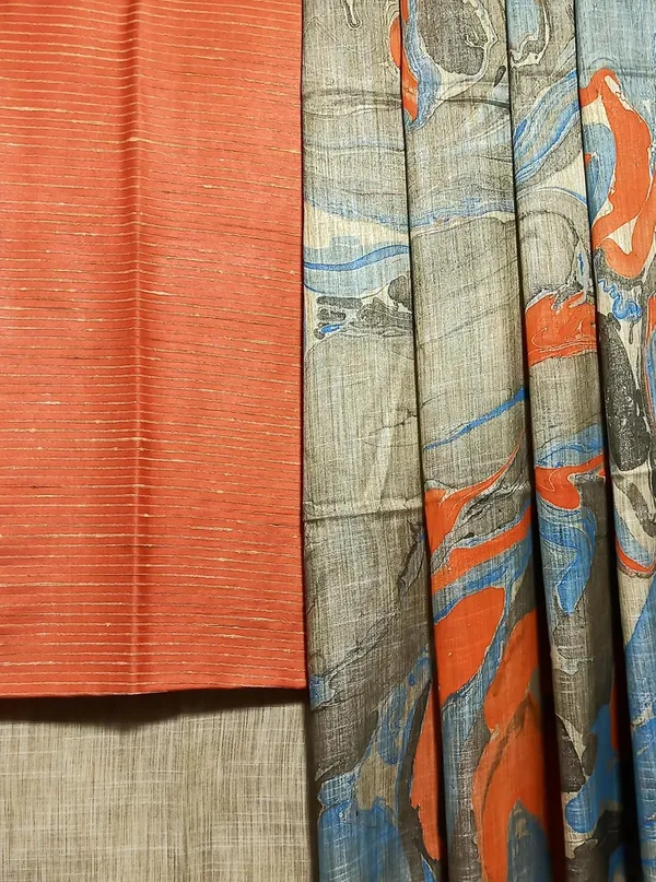 Orange_Cotton_Silk_Unstitched_Salwar_Suit_Dress_Material_With_Marble_Print_Dupatta_For_Women