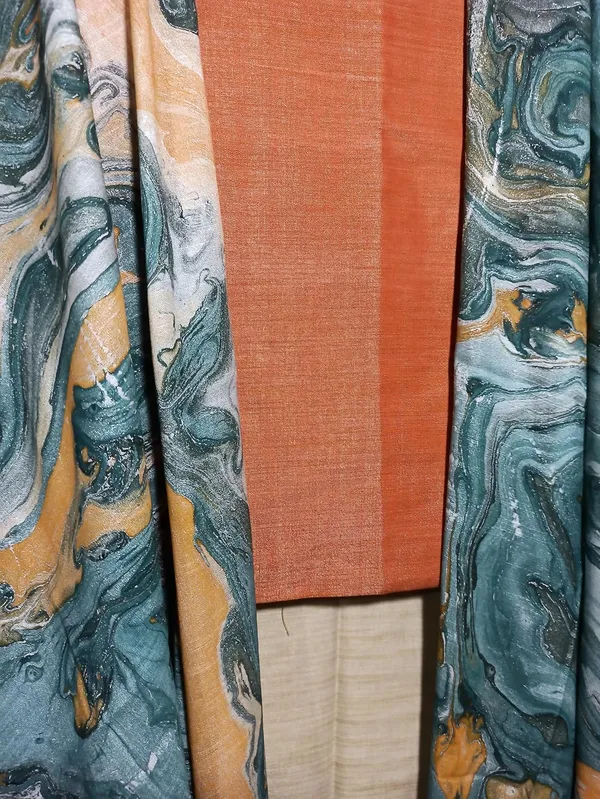 Orange_Cotton_Silk_Unstitched_Salwar_Suit_Dress_Material_With_Marble_Print_Dupatta._For_Women