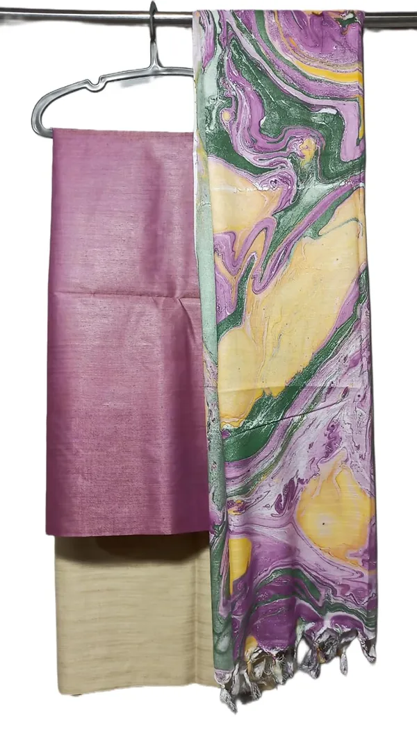 Purple_Cotton_Silk_Unstitched_Salwar_Suit_Dress_Material_With_Marble_Print_Dupatta._For_Women