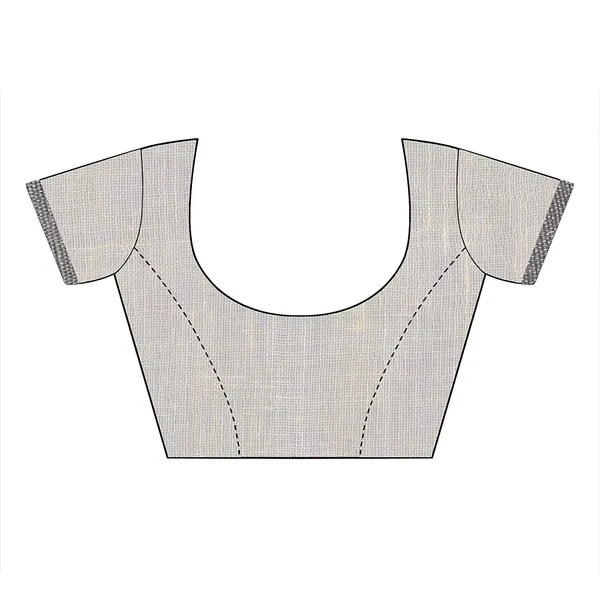 Grey_Linen_Saree_Grey_Color_With_Silver_Zari_Border_With_Unstitched_Running_Blouse_Piece_For_Women