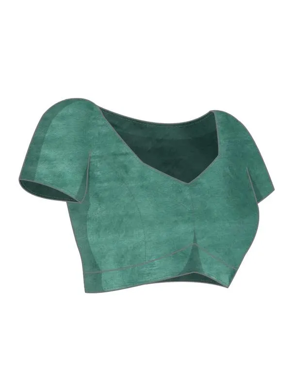 Green_Firozy_Bhagalpuri_Linen_Silk_Saree_With_Unstitched_Blouse_Piece_For_Women