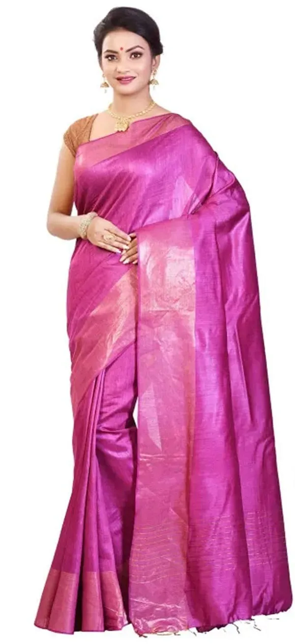Pink_Pure_Munga_Silk_Bhagalpuri_Saree_With_Running_Blouse_Piece_For_Women
