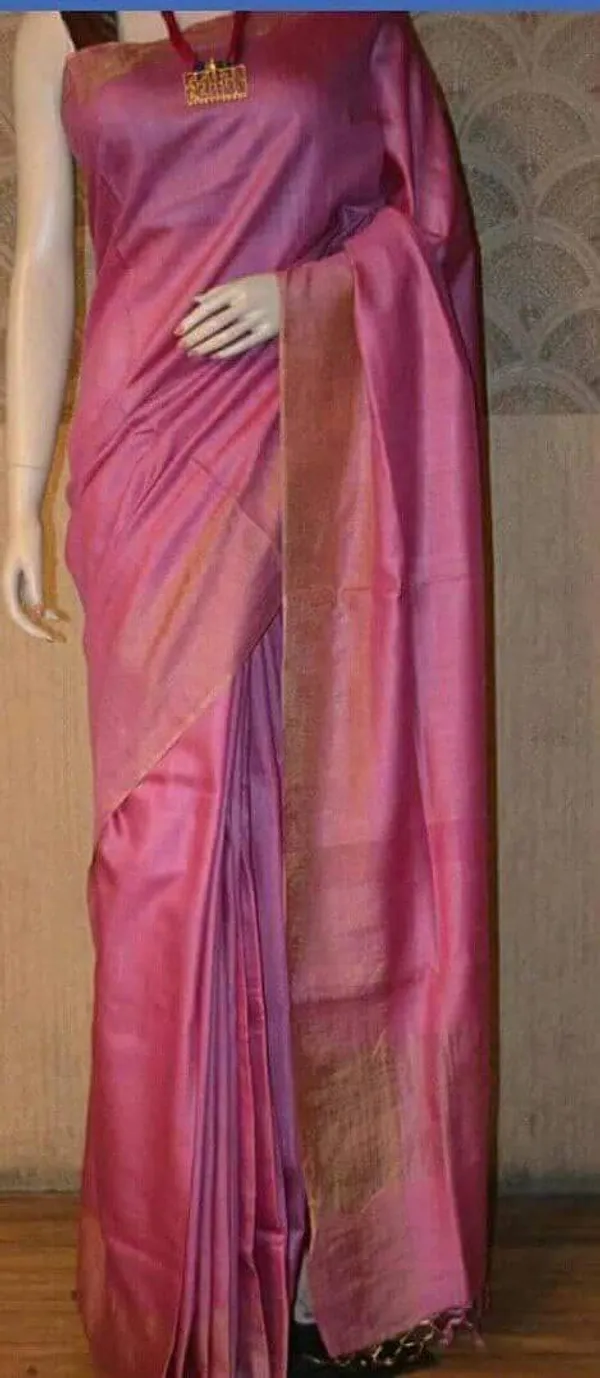 Pink_Pure_Munga_Silk_Bhagalpuri_Saree_With_Running_Blouse_Piece_For_Women