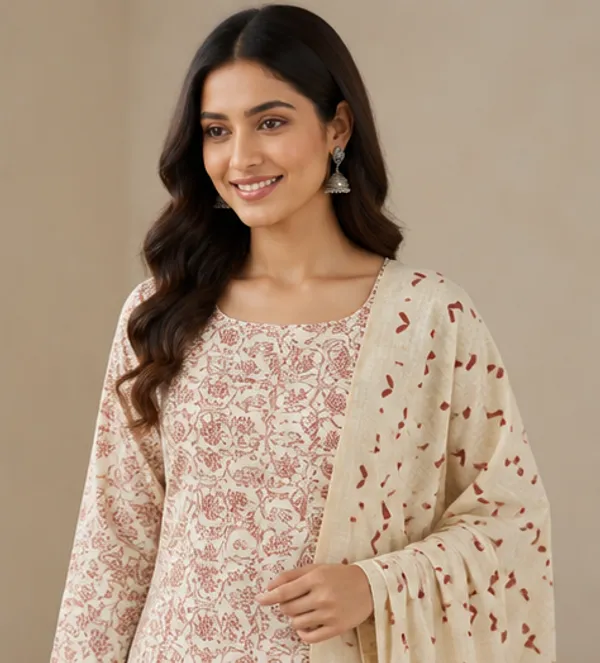 Maroon_Pure_Handloom_Cotton_Silk_Handcrafted_Screen_Print_Unstitched_Salwar_Suit_Dress_Material_With_Dupatta_For_Women
