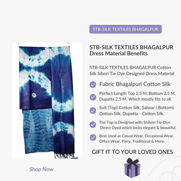 Blue_3Pc_Shibori_Tie-Dye_Mul_Cotton_Suit_Material_Set_For_Women