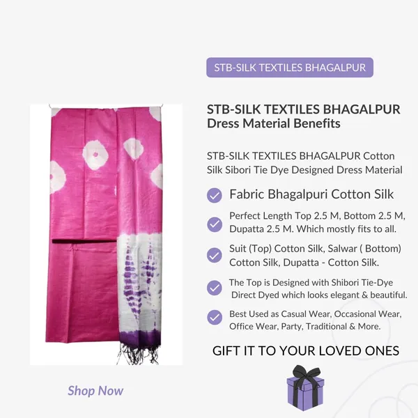 Pink_3Pc_Shibori_Tie-Dye_Mul_Cotton_Suit_Material_Set_For_Women