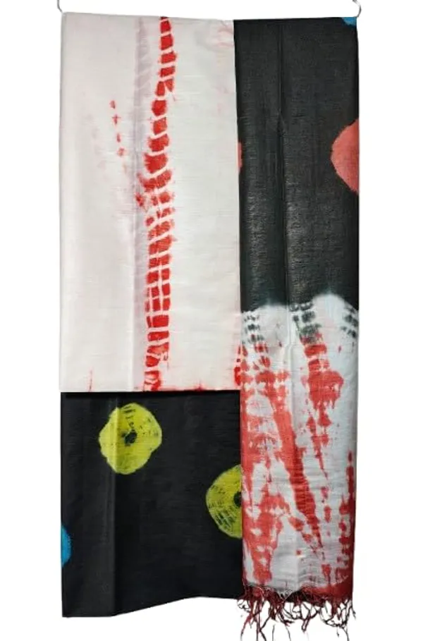 Blavk_3Pc_Shibori_Tie-Dye_Mul_Cotton_Suit_Material_Set_For_Women