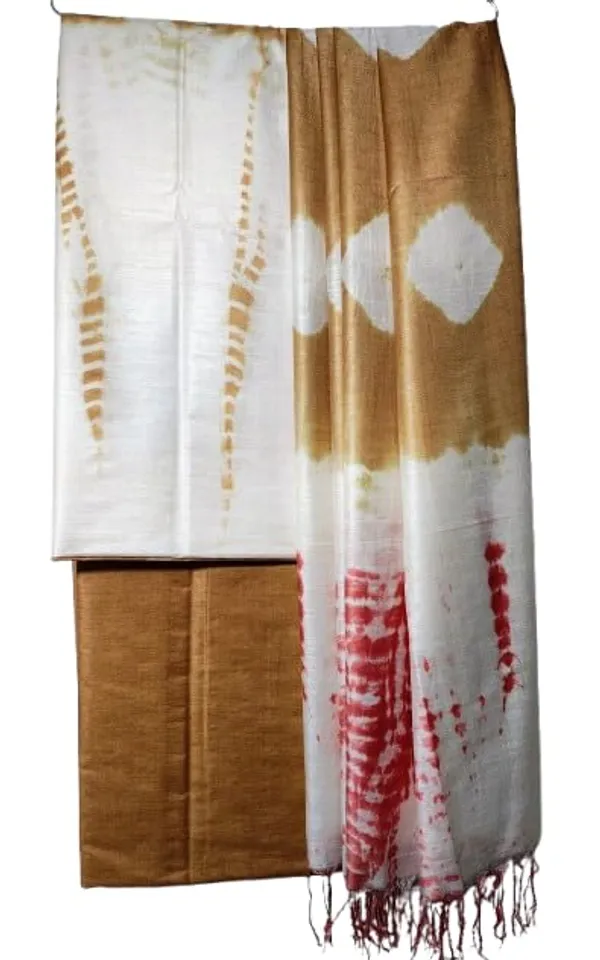 Brown_3Pc_Shibori_Tie-Dye_Mul_Cotton_Suit_Material_Set_For_Women