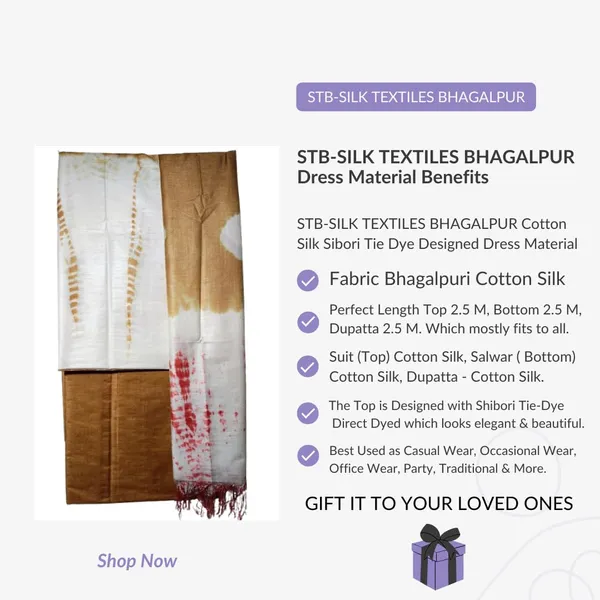 Brown_3Pc_Shibori_Tie-Dye_Mul_Cotton_Suit_Material_Set_For_Women