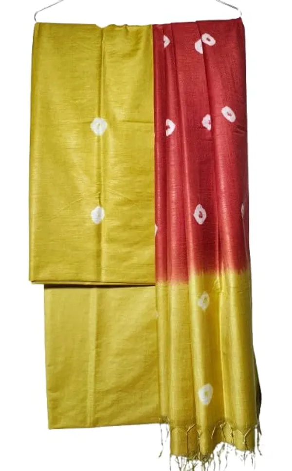 Yellow_3Pc_Shibori_Tie-Dye_Mul_Cotton_Suit_Material_Set_For_Women