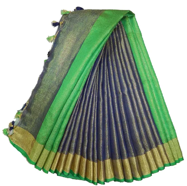 Purple_Tissue_Linen_Saree_Wih_Running_Contrast_Blouse_Piece_For_Women