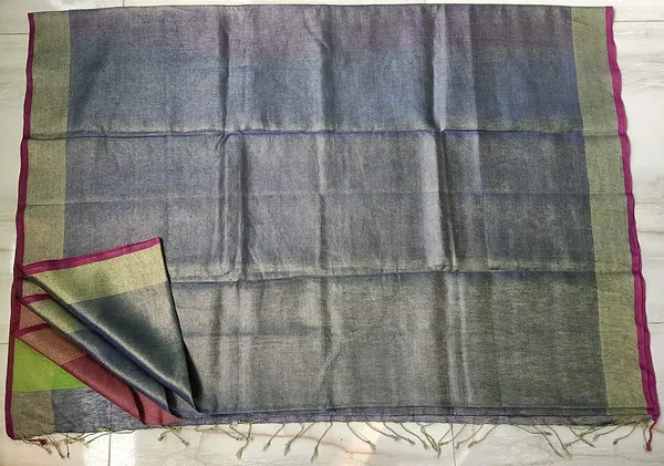 Yellow_Tissue_Linen_Saree_Wih_Running_Contrast_Blouse_Piece_For_Women