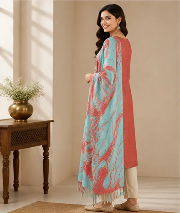 Red_Cotton_Silk_Unstitched_Salwar_Suit_Dress_Material_With_Marble_Print_Dupatta._For_Women