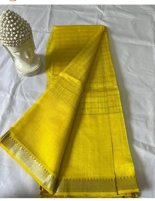 Yellow_Exquisite_Semi_Silk_Sarees_with_Blouse