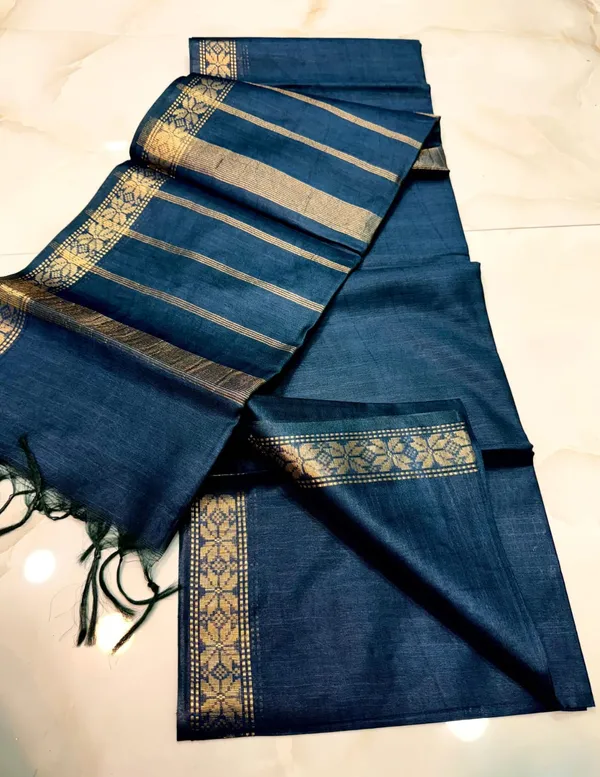 Women's_Exquisite_Semi_Tussar_Silk_Sarees_with_Blouse