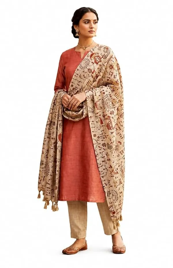 Red_Cotton_Silk_Unstitched_Salwar_Suit_Dress_Material_With_Handcrafted_Print_Duputta_For_Women