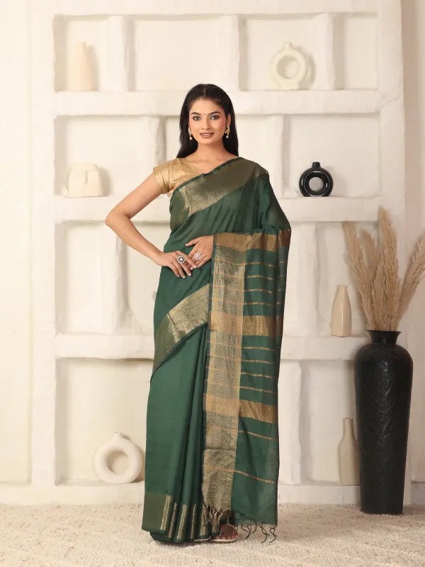 Green_Exquisite_Semi_Silk_Sarees_with_Blouse