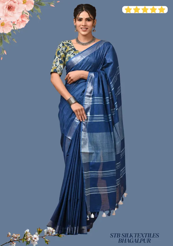 Women's_Bhagalpuri_Linen_Saree_With_Blouse_Piece