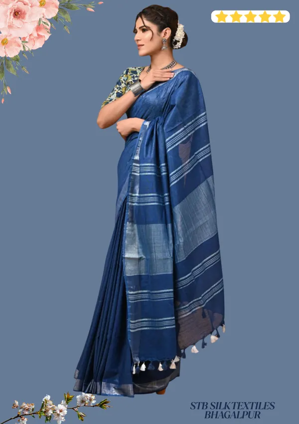 Women's_Bhagalpuri_Linen_Saree_With_Blouse_Piece