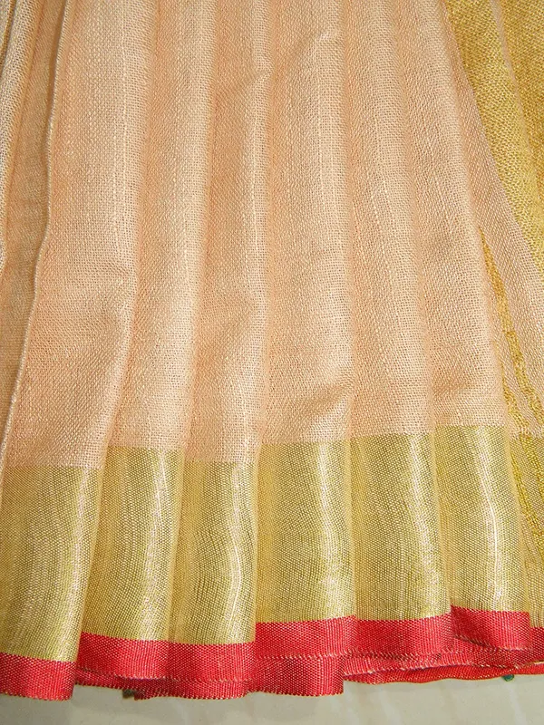 Women's_Linen_Slub_Saree_With_Contrast_Blouse_Piece