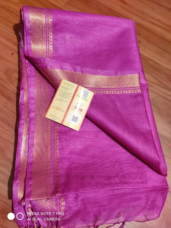 Women's_Bhagalpuri_Handwoven_Mini_Checks_Semi_Tussar_Soft_Silk_Saree_With_Designer_Zari_Border_Weaving,_Unstitched_Running_Blouse_Piece