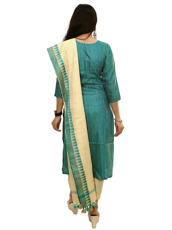 Rama_Green_Jute_Silk_Unstitched_Suit_Set_For_With_Dupatta_|_Jute_Silk_Salwar_Suit_Dress_Material_|_Top_-_2.5_M,_Bottom_-_2.50_M_&_Dupatta_-_2.5_M_For_Women