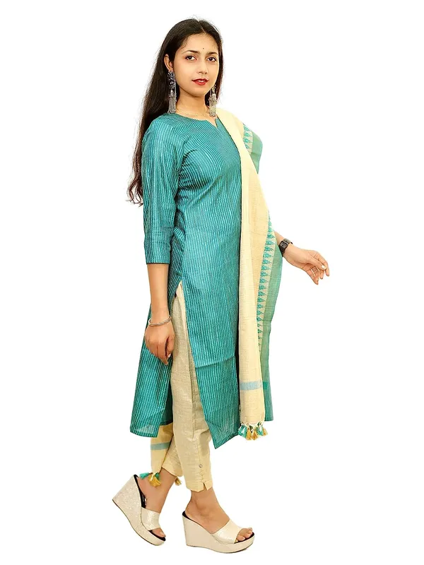 Rama_Green_Jute_Silk_Unstitched_Suit_Set_For_With_Dupatta_|_Jute_Silk_Salwar_Suit_Dress_Material_|_Top_-_2.5_M,_Bottom_-_2.50_M_&_Dupatta_-_2.5_M_For_Women
