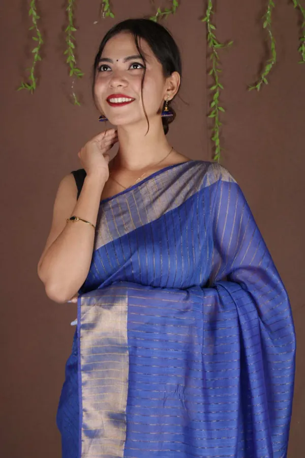 Blue_Bhagalpuri_Semi_Silk_Saree_With_Unstitched_Blouse_Piece_For_Women