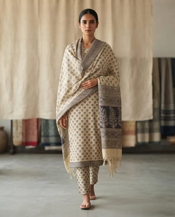 Bkack_Cotton_Silk_Handcrafted_Screen_Print_Unstitched_Salwar_Suit_Dress_Material_With_Dupatta_For_Women