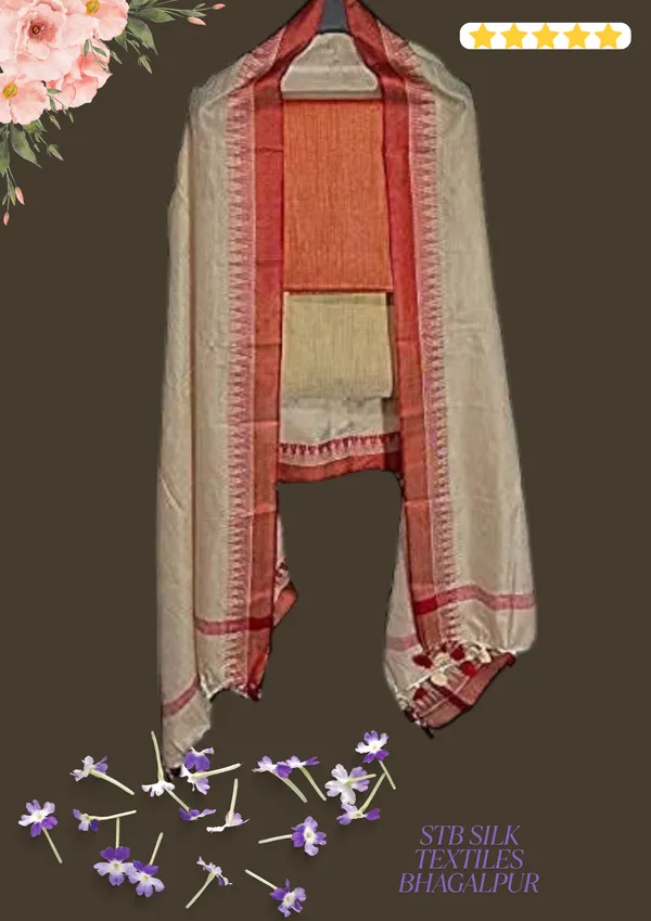 Orange_Cotton_Silk_Unstitched_Salwar_Suit_Dress_Material_With_Duputta_For_Women