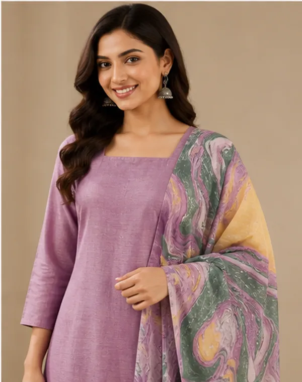 Purple_Cotton_Silk_Unstitched_Salwar_Suit_Dress_Material_With_Marble_Print_Dupatta._For_Women