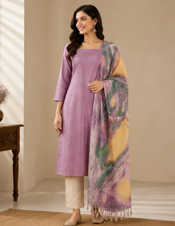 Purple_Cotton_Silk_Unstitched_Salwar_Suit_Dress_Material_With_Marble_Print_Dupatta._For_Women