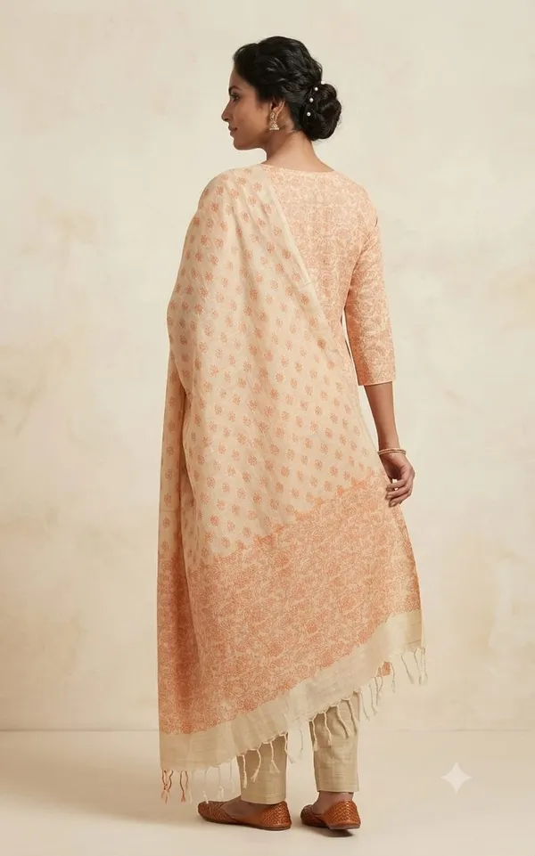 Orange_Pure_Handloom_Cotton_Silk_Handcrafted_Screen_Print_Unstitched_Salwar_Suit_Dress_Material_With_Dupatta_For_Women