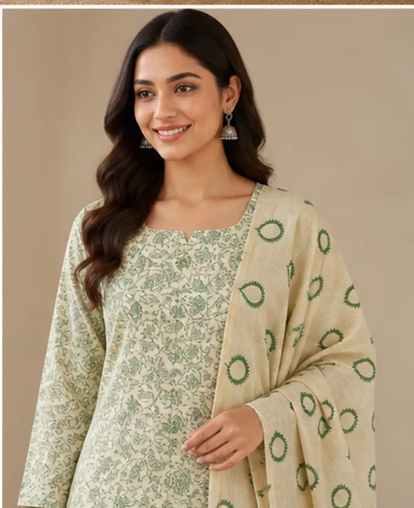 Green_Pure_Handloom_Cotton_Silk_Handcrafted_Screen_Print_Unstitched_Salwar_Suit_Dress_Material_With_Dupatta_For_Women