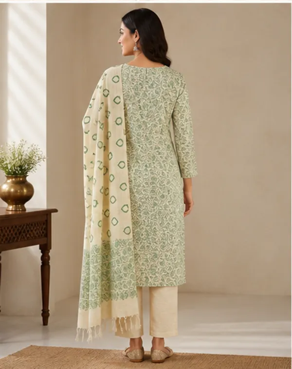 Green_Pure_Handloom_Cotton_Silk_Handcrafted_Screen_Print_Unstitched_Salwar_Suit_Dress_Material_With_Dupatta_For_Women