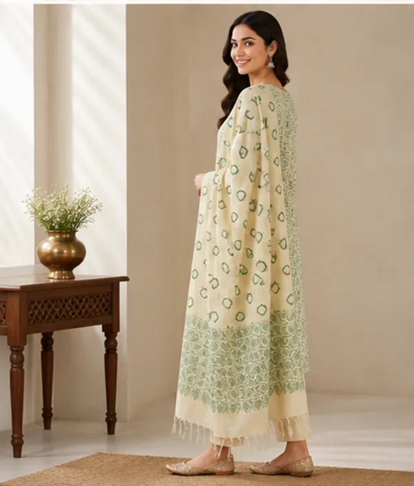 Green_Pure_Handloom_Cotton_Silk_Handcrafted_Screen_Print_Unstitched_Salwar_Suit_Dress_Material_With_Dupatta_For_Women