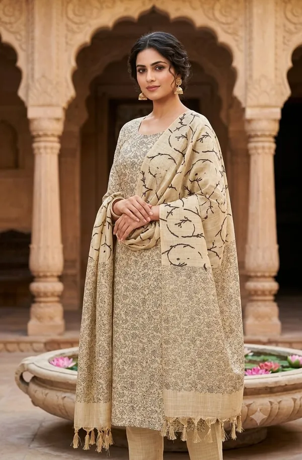 Black_Pure_Handloom_Cotton_Silk_Handcrafted_Screen_Print_Unstitched_Salwar_Suit_Dress_Material_With_Dupatta_For_Women