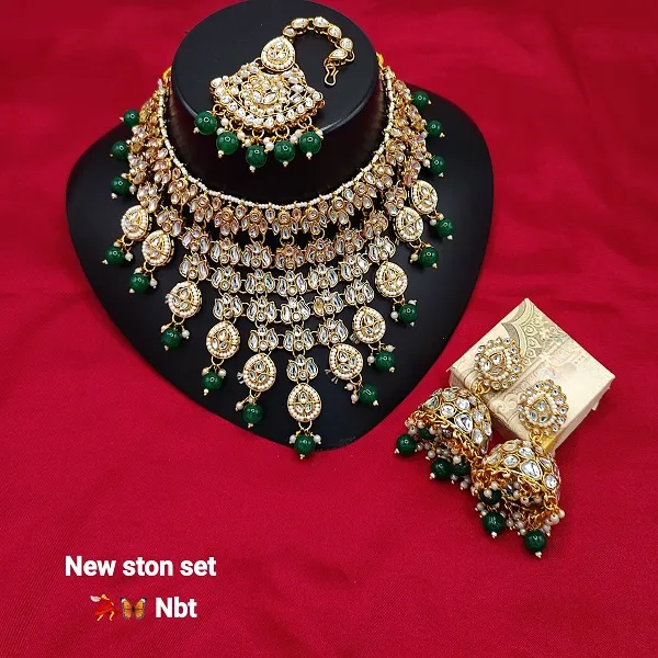 Gold_Plated_Handcrafted_Ruby_Stone_&_Gold_Pearls_Studded_Choker_Set