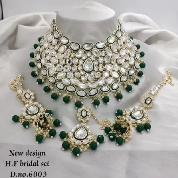 Gold_Plated_Kundan_Stone_Semi_Bridal_Necklace_Set
