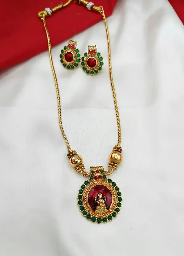 Gold-Plated__Copper_Studded_Handcrafted_Enamelled_Jewellery_Set