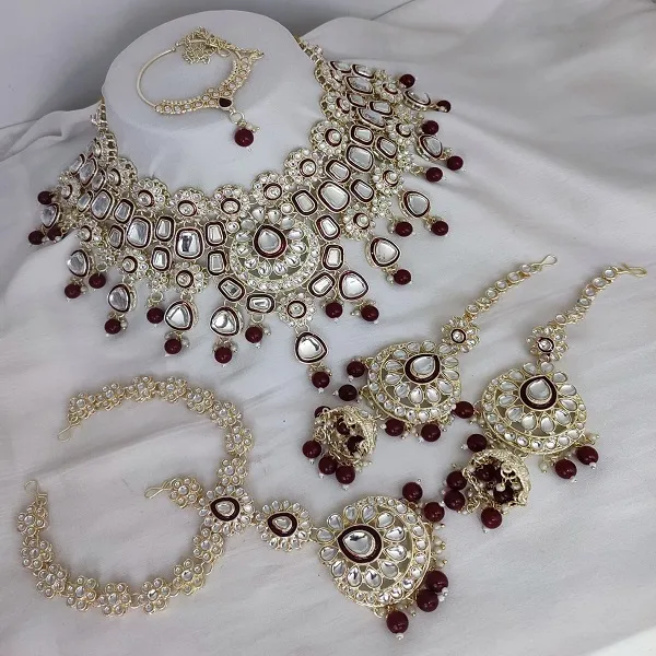 Padmavati_bangles_PVT_LTD_Gold_Plated_Kundan_Stone_And_Meena_Kari_Semi_Bridal_Necklace_Set