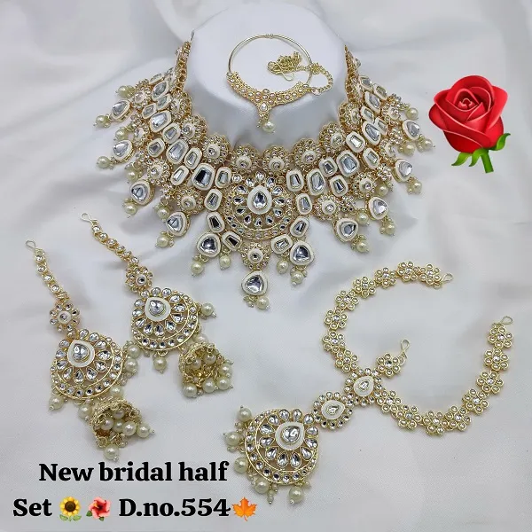 Padmavati_bangles_PVT_LTD_Gold_Plated_Kundan_Stone_And_Meena_Kari_Semi_Bridal_Necklace_Set