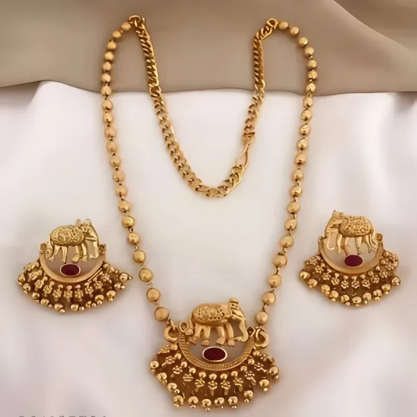 South_Indian_Gold_plated_Bridal_Choker_Necklace_Set