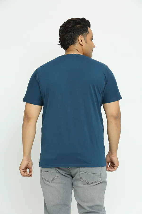 Pack_of_3_Plus_Size_Plain_Peacock_Blue,_White_and_Black_Round_Neck_T-Shirt_(2101)