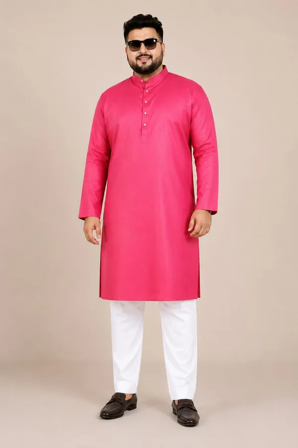 Plus_Size_Plain_Rani_Kurta_(3201)