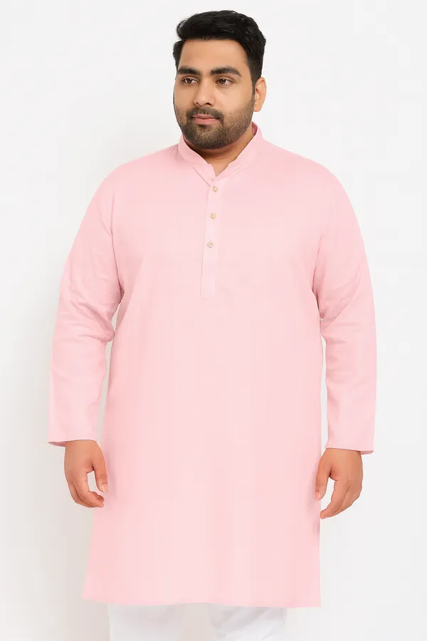 Plus_Size_Plain_Pink_Kurta_(3201)