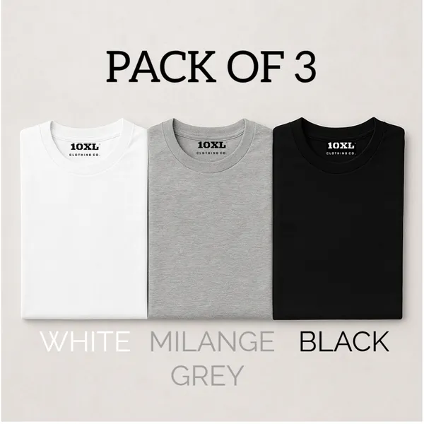 Pack_of_3_Plus_Size_Plain_White_,_Grey_and_Black_Round_Neck_T-Shirt_(2101)